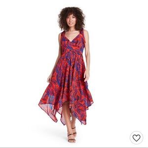 ALEXIS X Target Leaf Tie Asymmetrical Hem Dress